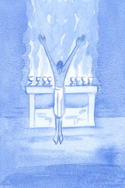 Se Cristo - con riverenza - offre umile lode al Padre, osa qualcuno sulla terra offrire lode con meno riverenza? da Elizabeth Wang