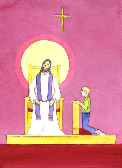 Nel sacramento della Confessione, il sacerdote ministra nella persona di Cristo, portando la Sua compassione e misericordia al penitente da Elizabeth Wang