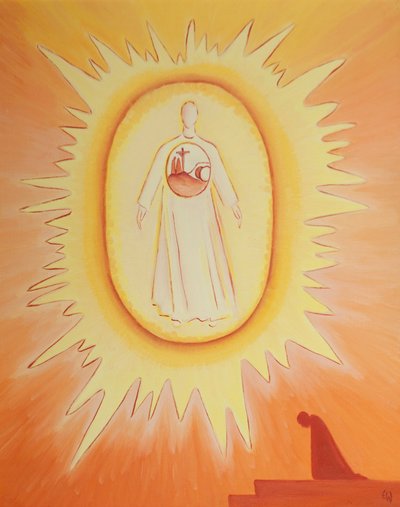 Rivolgendomi al Cristo Risorto che è con il Padre in Cielo, trovo in Cristo tutti gli eventi salvifici della sua vita che sono la ragione della mia speranza, 2002 da Elizabeth Wang