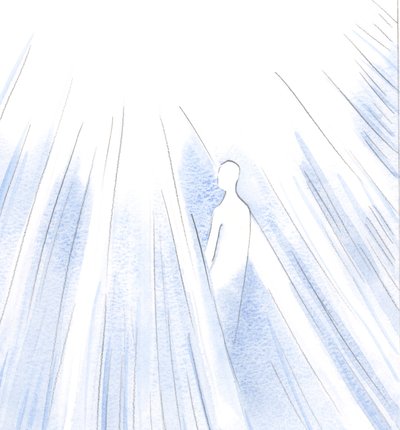 Nella luce del cielo entrano le anime sante che sono state purificate. Entrano senza dolore; non c