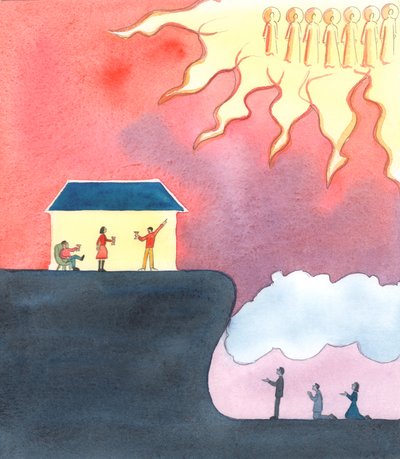 È motivo di tristezza che molte persone non preghino mai per le Anime Sante del Purgatorio - tra cui potrebbero esserci i loro stessi amici e parenti, 2003 da Elizabeth Wang