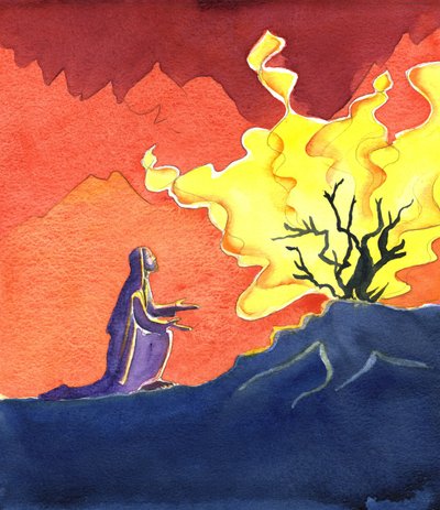 Mosè e il roveto ardente, 2001 da Elizabeth Wang