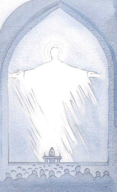 Un giorno, alla consacrazione, la Presenza di Cristo ha riempito il santuario, in gloria da Elizabeth Wang