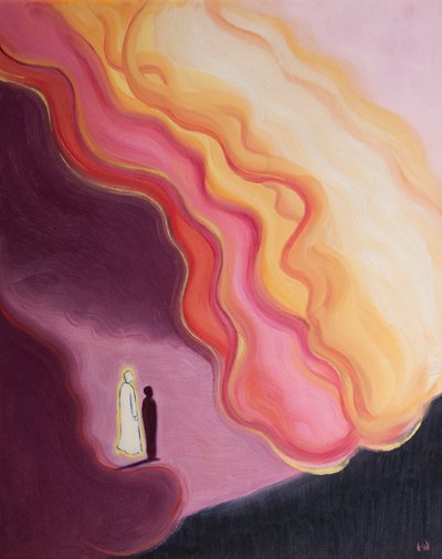 Solo attraverso Cristo possiamo affrontare la purezza e la potenza travolgenti della Divinità, 2002 da Elizabeth Wang