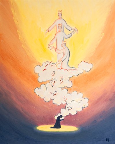 Le nostre preghiere per gli altri salgono come lettere portate su una nuvola di incenso al pavimento del Cielo, a Dio la Santissima Trinità, portando tutti i nomi dei nostri cari da Elizabeth Wang