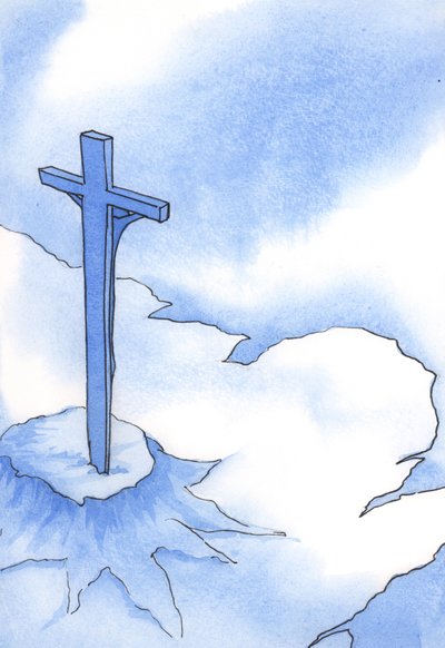 Le persone in ogni città e villaggio devono le grazie ora offerte loro ai meriti di Cristo, che offre il Suo Sacrificio sul nostro altare da Elizabeth Wang