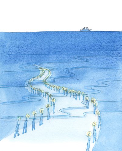 Le persone che muoiono mentre pregano (come coloro che morirono pregando il Rosario sul Titanic) stanno marciando lungo una strada che sembra condurre all