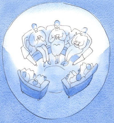 La preghiera può essere come un incontro di membri di una famiglia felice e unita che si siedono insieme, dopo una giornata intensa, in silenzio amichevole da Elizabeth Wang