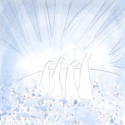 Le anime purificate ora camminano su un tappeto di fiori, nella gioia e nella semplicità, libere da ogni cinismo e durezza di cuore da Elizabeth Wang
