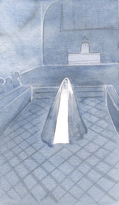 Colei che è pura come Cristo, stava tra questi frati domenicani a Oxford che vivono per Suo Figlio, legati dai loro tre voti, 2000 da Elizabeth Wang
