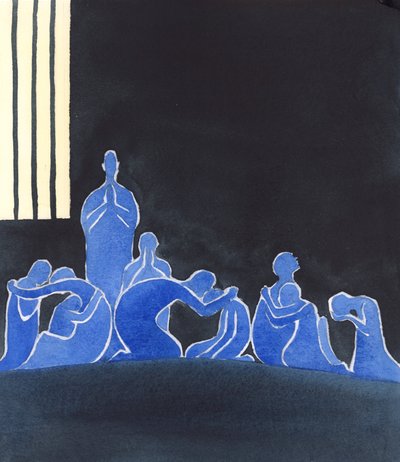 Le Anime Sante hanno solo compagnia tra di loro: una compagnia così triste, mentre piangono e si lamentano dei tempi sprecati sulla terra, quando avrebbero potuto mostrare più amore per Dio o per il prossimo, o avrebbero potuto pentirsi più velocemente dei da Elizabeth Wang