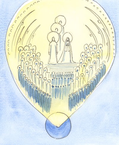Il Regno dei Cieli, dove Dio regna in gloria, si estende fino alla Terra: a ogni luogo, o a ogni anima, dove si compie la Volontà di Dio, 2004 da Elizabeth Wang