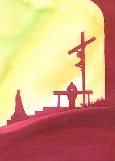 La Messa è come una finestra nel tempo, attraverso la quale siamo presenti al Sacrificio Salvifico di Cristo, mentre Maria osserva da Elizabeth Wang