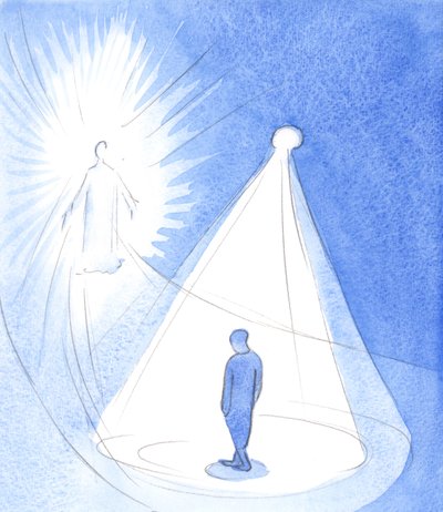 Lo Spirito Santo è come una lampada, che brilla sopra di noi, mentre ci dirigiamo verso Cristo in Cielo da Elizabeth Wang