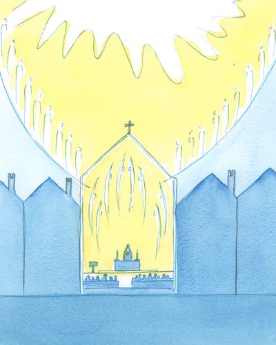 I Santi e gli Angeli sono onorati quando mostriamo riverenza verso di loro. Tutti insieme, offriamo lode e riverenza con una sola voce a Dio in alto da Elizabeth Wang