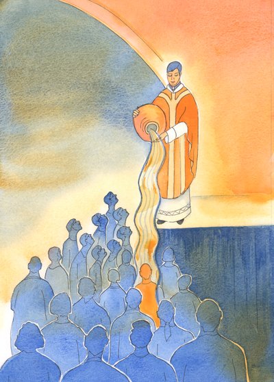 I compiti principali di coloro che condividono il sacerdozio di Cristo sono salvare le anime, lavarle pulite con il Prezioso Sangue di Cristo, con il Suo Sacrificio e i Suoi sacramenti da Elizabeth Wang
