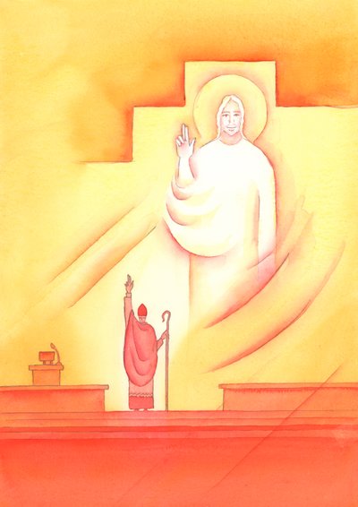 Attraverso ogni Vescovo in comunione con il Papa, Dio Padre ci santifica, ci insegna e ci guida, 2002 da Elizabeth Wang