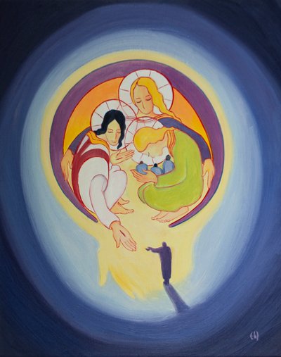Attraverso il pentimento e la fede in Cristo permettiamo a Lui di attirarci nel cuore della Santissima Trinità, 2001 da Elizabeth Wang