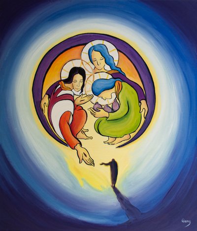 Attraverso il pentimento e la fede in Cristo permettiamo a Lui di attirarci nel cuore della Santissima Trinità. da Elizabeth Wang