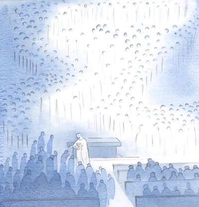Che pace è data da Cristo, nella Comunione, con la grande compagnia degli angeli e dei santi riuniti qui in gioia da Elizabeth Wang