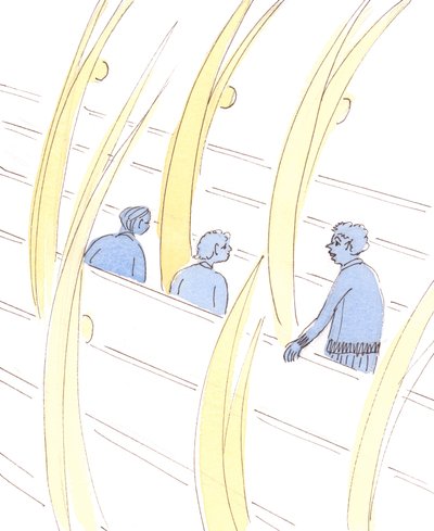 Quando le persone chiacchierano inutilmente in chiesa, i loro Angeli Custodi pregano ancora Gesù e lo onorano con il loro silenzio riverente da Elizabeth Wang