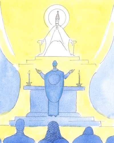 Quando sacerdote e popolo guardano tutti nella stessa direzione alla Messa, stanno tutti guardando insieme, verso il Padre, per lodarlo attraverso Cristo da Elizabeth Wang