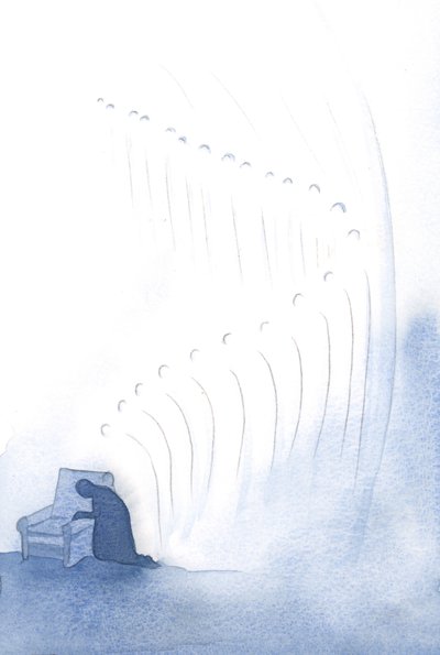 Ovunque adoriamo, gli Angeli ci accompagnano nelle nostre parole e gesti riverenti, inchinandosi davanti a Dio nostro Padre e Creatore, 2001 da Elizabeth Wang