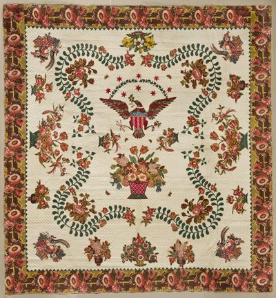Trapunta medaglione, c.1830 da Elizabeth Welsh