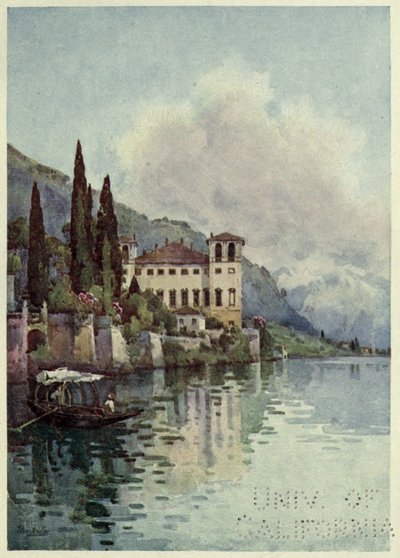 Gravedone, Lago di Como, illustrazione da 