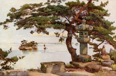 Pino a Matsushima (litografia a colori) da Ella Du Cane
