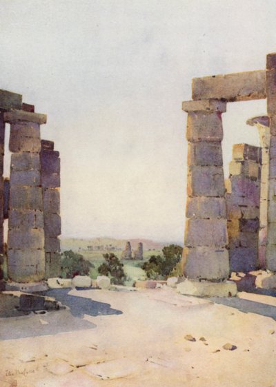 I colossi del Ramesseum al mattino presto da Ella Du Cane