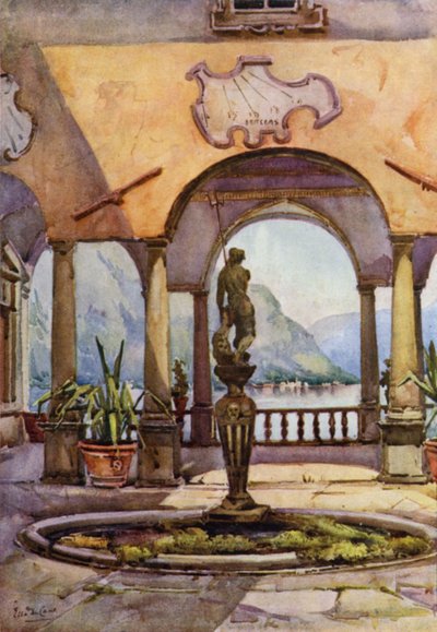 La loggia, Villa Pliniana, Lago di Como da Ella Du Cane