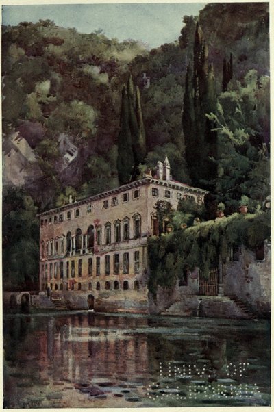 Villa Pliniana, Lago di Como, Illustrazione da 