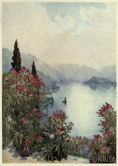 Villa Serbelloni, Lago di Como, Illustrazione da 