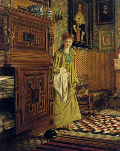 Ritratto di Laura, Lady Alma-Tadema, probabilmente entrando nella Dutch Room a Townshend House, Regent