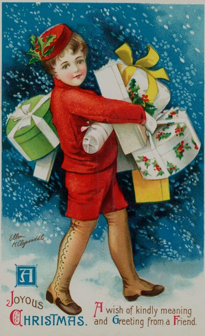 Cartolina di Natale americana da Ellen Hattie Clapsaddle