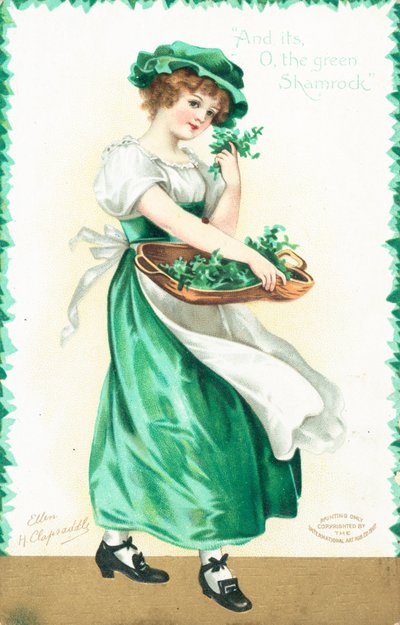 Cartolina del giorno di San Patrizio da Ellen Hattie Clapsaddle