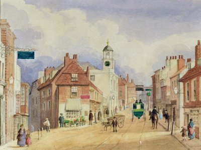 High Street di Croydon, c.1850-55 da Ellen Keen