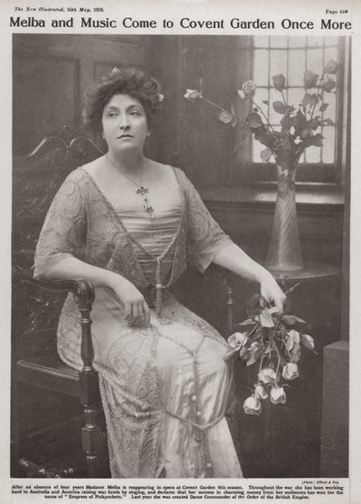 Dame Nellie Melba, cantante d