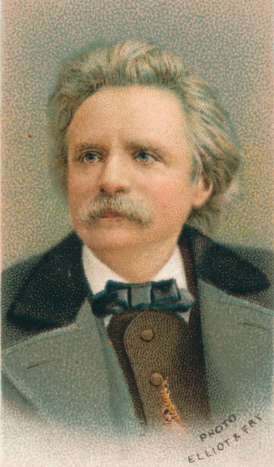 Edvard Hagerup Grieg 1843-1907, compositore e pianista norvegese, 1911 da Elliott and Fry