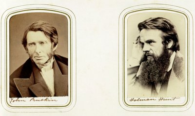 John Ruskin, artista, poeta e critico inglese, e William Holman Hunt, artista inglese, 1865 da Elliott and Fry