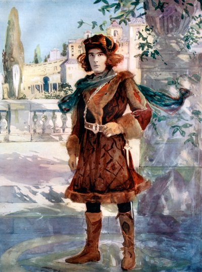 Henry Brodribb Irving in Come vi piace, c. 1902 da Ellis and Walery