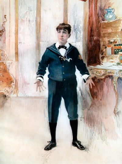 Weedon Grossmith in The New Boy, c1902 da Ellis and Walery