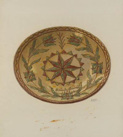 Piatto di torta tedesco della Pennsylvania da Elmer G. Anderson