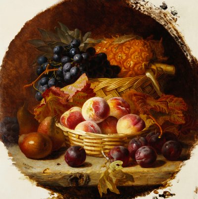 Pesche, prugne, pere e ananas, 1896 da Eloise Harriet Stannard