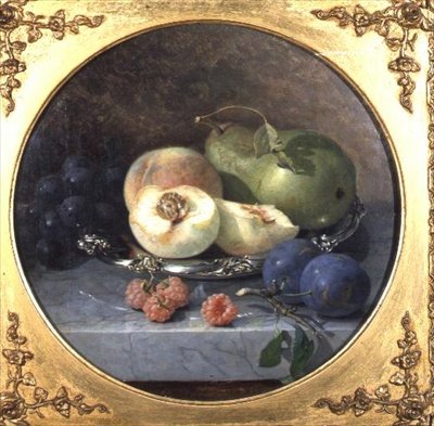 Natura Morta di Frutta su una Mensola di Marmo da Eloise Harriet Stannard