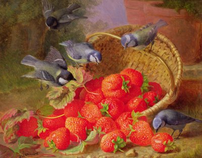 Natura morta con fragole e cince da Eloise Harriet Stannard