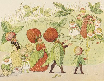 Lasse il Piccolo in giardino - La famiglia delle fragole da Elsa Beskow