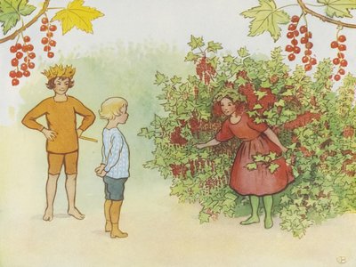 Lasse il Piccolo in giardino, 1923 da Elsa Beskow