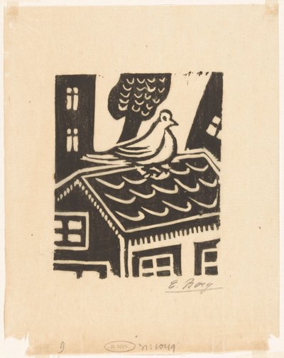 Colomba sul tetto da Else Berg (signed by artist)